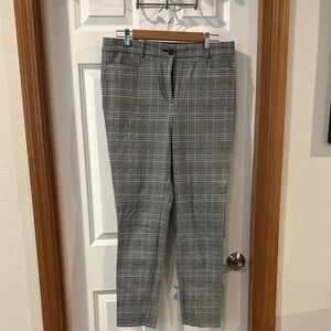 LOFT Gray Dress Pants with Classic Plaid Design